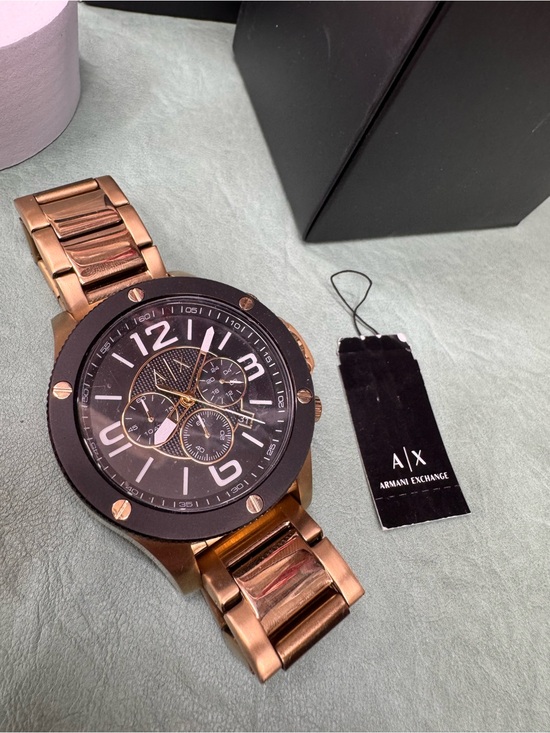 Armani Exchange Other - Armani Exchange Men's Rose Gold and Black Chronograph Bracelet Watch